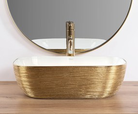 Умивалник за плот Rea Belinda White  GOLD BRUSH