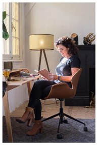 Кафяв офис стол Офис стол Nikki - Zuiver