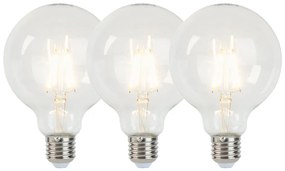 Комплект от 3 димируеми LED крушки E27 G95 5W 470lm 2700K