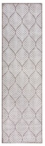 Килим за открито и закрито в цвят слонова кост 66x230 cm Elm Leaf – Flair Rugs