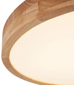 Скандинавски плафон от дърво 50 см с LED димер - Pecker