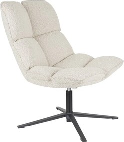 Кремаво въртящо се кресло от букле Bros – White Label