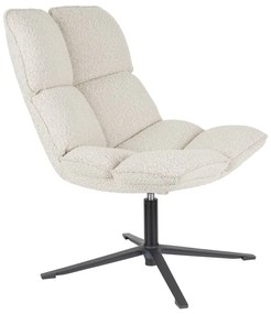 Кремаво въртящо се кресло от букле Bros – White Label