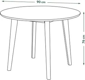 РОКСИ Натурален Орех - ДЪРВЕНА КРЪГЛА МАСА РЕТРО ЗА КУХНЯ/ ТРАПЕЗАПИЯ