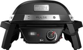 Електрическо барбекю Weber Grill Pulse 1000 81010079, 1800W, 300°C, LED дисплей, iGrill, Черен/инокс