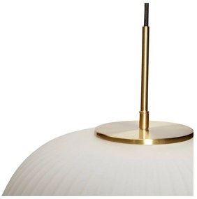 Бяло висящо осветително тяло със стъклен абажур ø 40 cm Serene – Hübsch