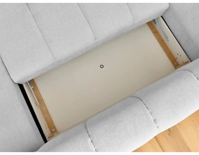 Светлосив сгъваем/с място за съхранение ъглов диван (ляв ъгъл/U форма) Fuji – Bobochic Paris