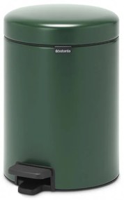 Кош за боклук с педал Brabantia NewIcon 1003199, 5 л, Плавно затваряне, Противоплъзгаща основа, Тъмнозелен