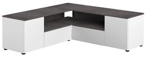 Сиво-бяла маса за телевизор от бетон 130x46 cm Angle - TemaHome