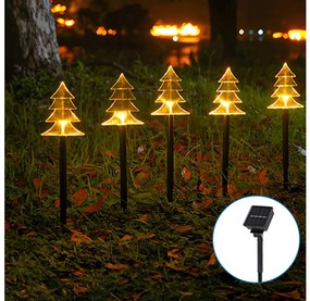 Aigostar LED соларна коледна лампа 1m IP65, 0,054W, топла бяла светлина