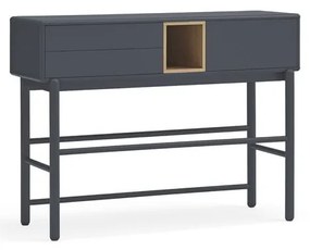 Тъмно сива конзолна маса 35x120 cm Corvo - Teulat