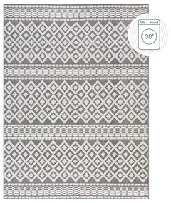 Сив килим от шенил подходящ за пране 80x160 cm Jhansi – Flair Rugs