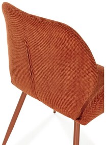 Теракотени тапицирани трапезни столове в комплект 2 бр. Ansu – Marckeric