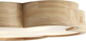 Детска таванна лампа дърво с бяло - Lucille