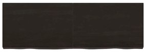 363815 vidaXL Стенен рафт тъмнокафяв 120x40x(2-6) см обработен масивен дъб