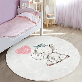 Кремав детски килим ø 120 cm Comfort - Mila Home