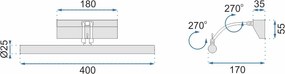 АПЛИК ЗА БАНЯ LED 5W 40CM APP364-1W CHROM