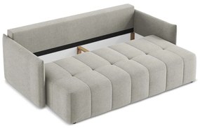 Светлосив разтегателен диван с място за съхранение 225 cm Moku – Makamii