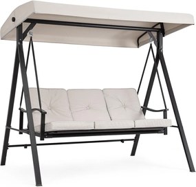 Антрацитна/бежова градинска люлка метална Taurus – Bizzotto