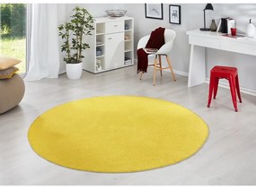 Жълт кръгъл килим ø 133 cm Fancy – Hanse Home
