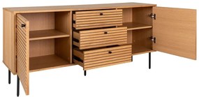 Нисък скрин от декор от дъб в естествен цвят 150x74 cm Kyoto – House Nordic