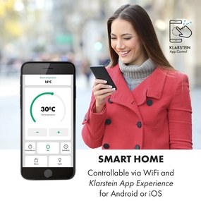 Klarstein Bansin Smart 2500, конвектор, 2500 W, управление през апликация