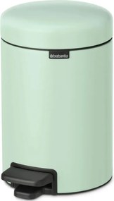 Кош за боклук с педал Brabantia NewIcon 1008835, 3 л, Плавно затваряне, Противоплъзгаща основа, Светлозелен
