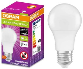 LED Антибактериална крушка A60 E27/8,5W/230V 4000K - Osram