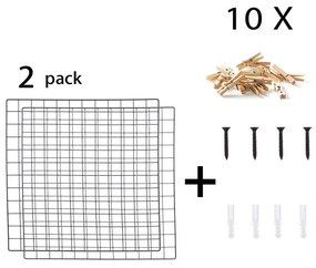 Комплект от 2 черни табла за напомняне, 60 x 60 cm - Evila Originals