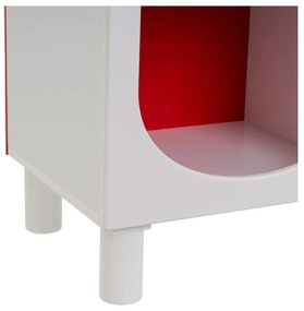 Червено-бяла библиотека 76x70 cm – Casa Selección