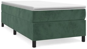 3121099 vidaXL Рамка за легло без матрак, тъмнозелена, 90x200 см, кадифе