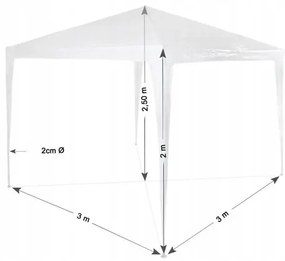 Градинска беседка в синьо HOLLA GARDEN 3 x 3 x 2,5 м