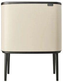 Кош за боклук Brabantia Bo Touch 1005550, 3x11 л, Плавно и безшумно отваряне, Голям отвор, Бежов