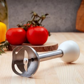 Пасатор, чопър и миксер 3в1 Oliver Voltz OV51112WSC, 800W, 700 мл, 2 скорости, Острие и приставка за разбъркване от неръждаема стомана, Бял