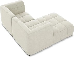 Бежов ъглов диван от прежда с примки от букле (ляв ъгъл) Aloha – Makamii