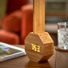 Бамбукова LED настолна лампа в естествен цвят (височина 39,5 cm) Octagon One – Gingko