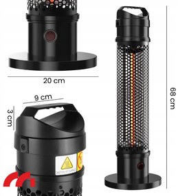 Инфрачервен нагревател MalTec INFRA1200W 360°