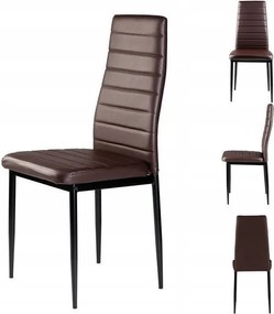 Комплект от 4 елегантни стола в кафяво с непреходен дизайн