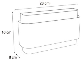 Индустриален стенен аплик черен 2-светлина - Coen