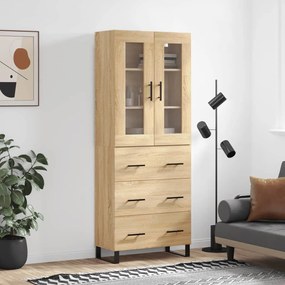 3198428 vidaXL Висок шкаф, дъб сонома, 69,5x34x180 см, инженерно дърво