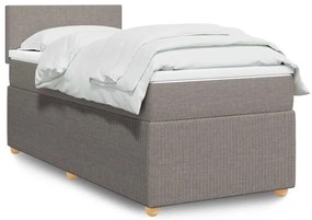 3289636 vidaXL Боксспринг легло с матрак, таупе, 90x200 см, плат