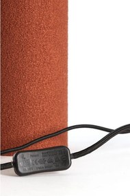 Настолна лампа в тухлен цвят с текстилен абажур (височина 50 cm) Musaby – Light &amp; Living