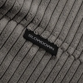 Детски пуф от рипсено кадифе в цвят горчица Game Amuse – SLOWDOWN