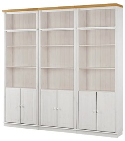 Бяла библиотека от масивен бор 222x223 cm Anita – Støraa