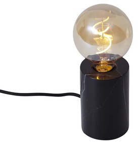 Модерна настолна лампа черна мраморна - Marissa