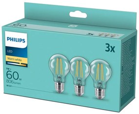 КОМПЛЕКТ 3x LED Крушка VINTAGE Philips A60 E27/7W/230V 2700K