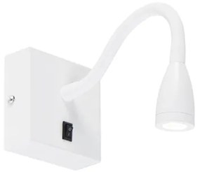 Модерна гъвкава стенна лампа бяла LED - Flex