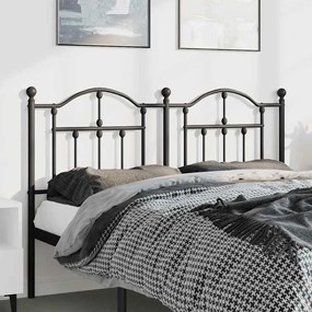 353473 vidaXL Метална табла за глава, черна, 150 см