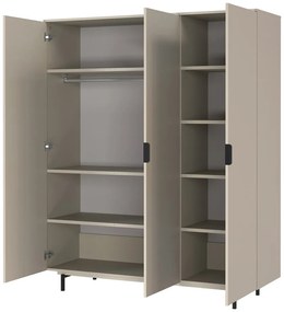 Сив детски гардероб 158x190x54 cm Tomino – Germania