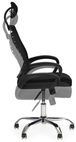 Ергономичен офис стол в черно